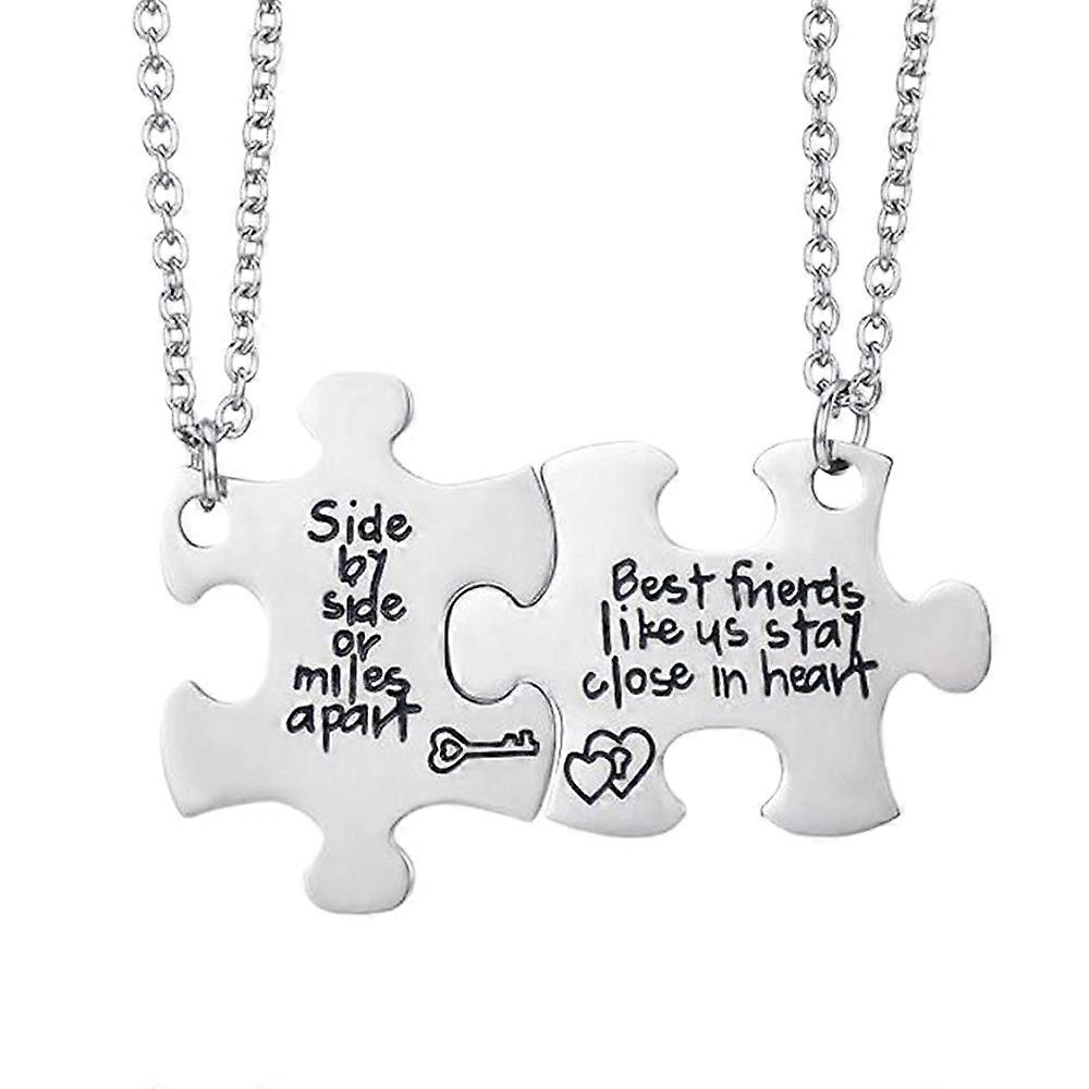  Side By Side or Miles Apart Necklaces Set