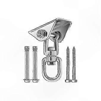 Heavy Duty 360° Rotating Ceiling Hook, Stainless Steel Swing Suspension Hook for Concrete and Wood, Ideal for Playgrounds and Porch Seats