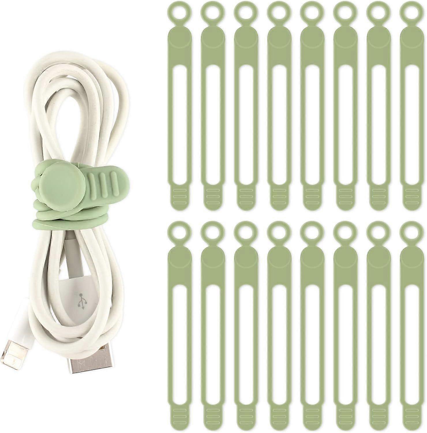 Cable Ties Reusable Silicone Cable Straps 16pcs Cable Wire Ties Cable Cord