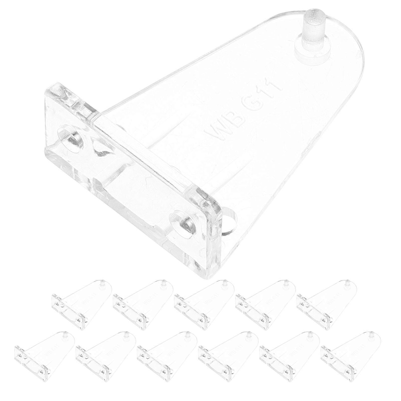 Window Shade Clips Transparent Plastic Blind Hold Down Brackets for 12Pcs Use