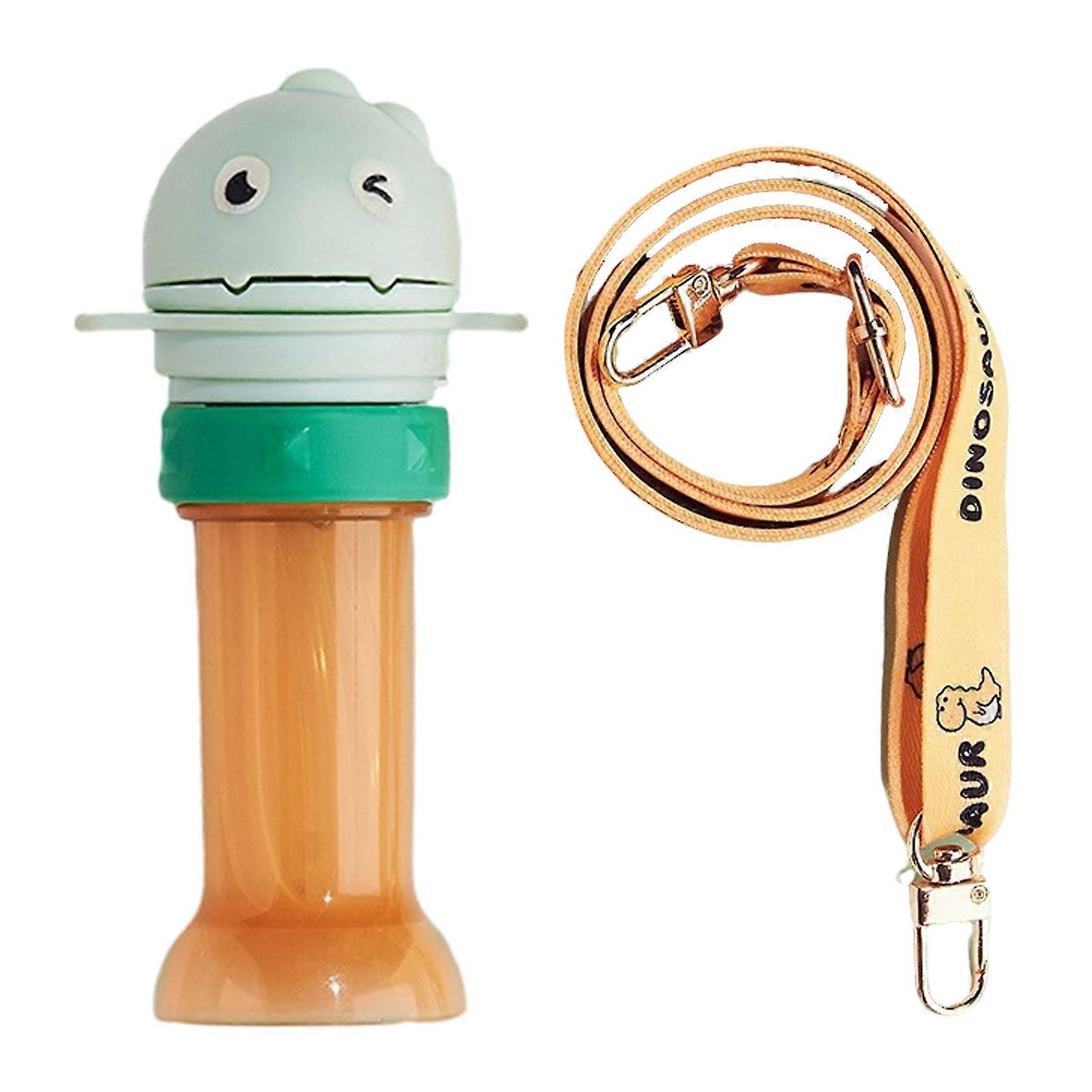Bottle Conversion Cap with Straw Cartoon Dinosaur Drink Adapter