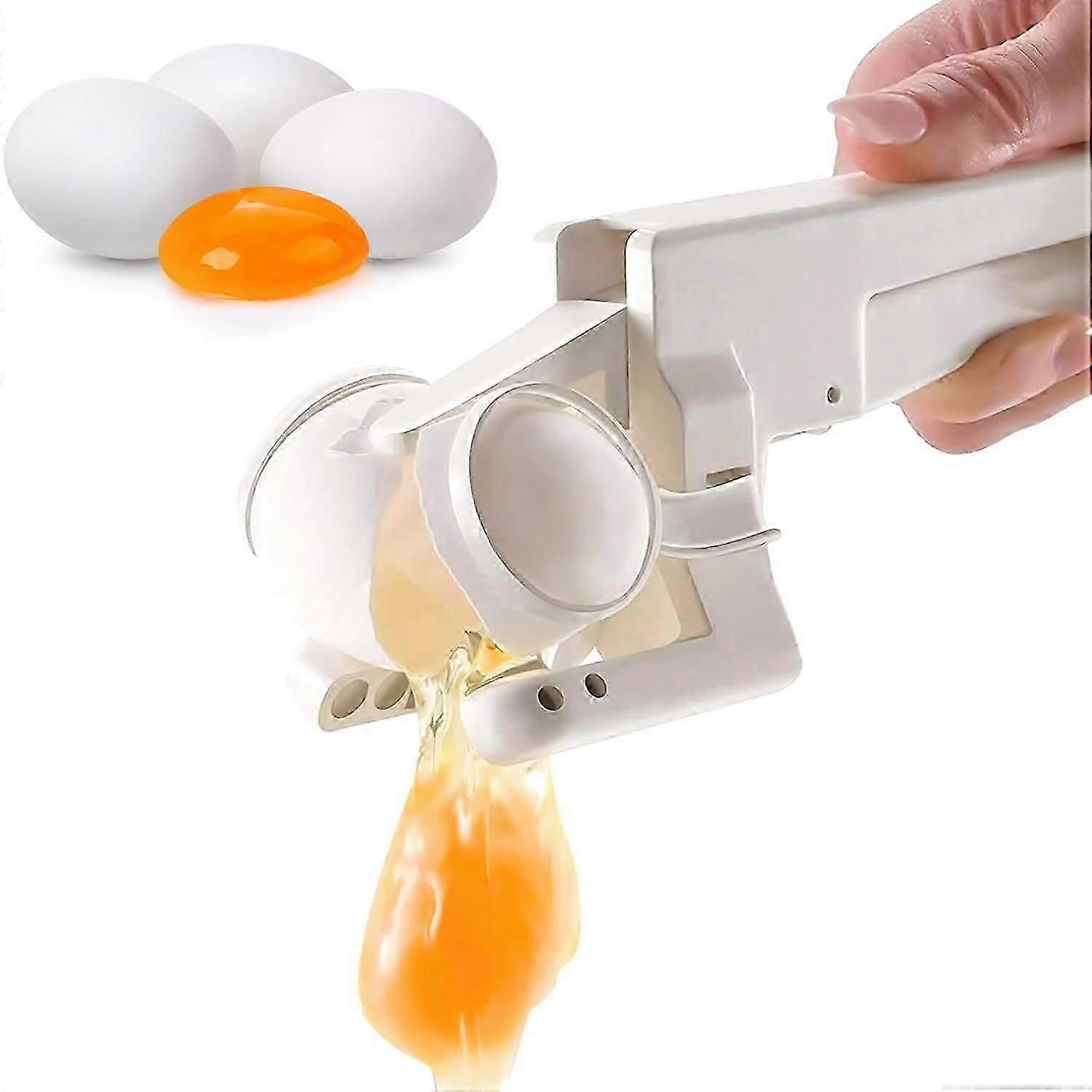 Egg Cracker & Separator Tool - One Hand Operation for Bakers - Compatible with R