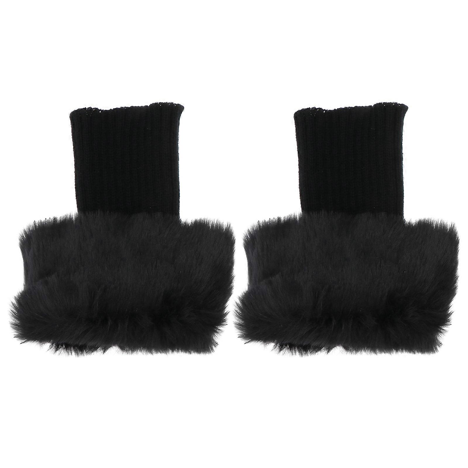 Copriscarpe corti e caldi da donna, 1 paio, neri.