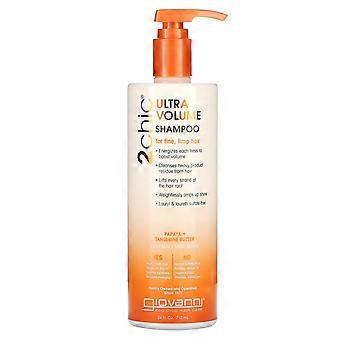Giovanni, 2chic, Ultra-Volume Shampoo, For Fine, Limp Hair, Papaya + Tangerine Butter, 24 fl oz (710