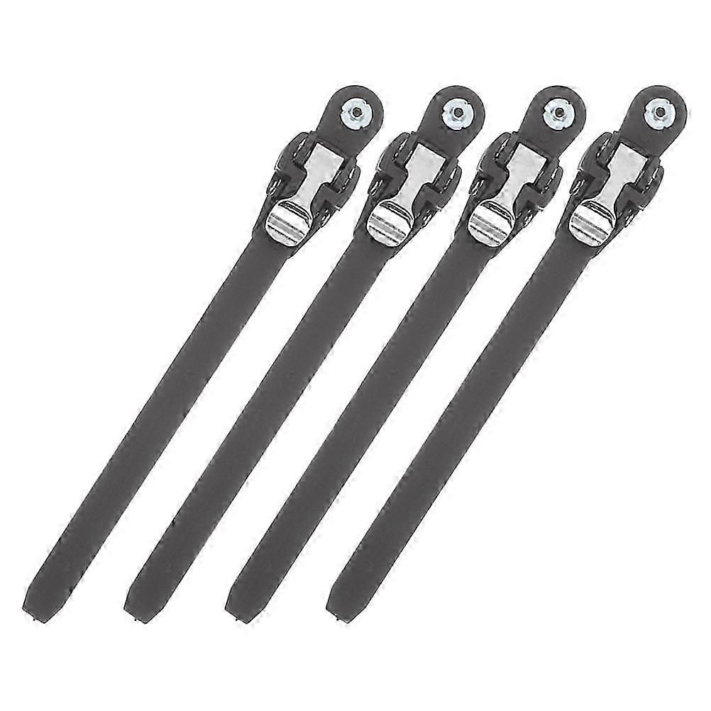 Black Roller Skates Buckle Straps for Adjustable Fit Replacement 4Pcs Set