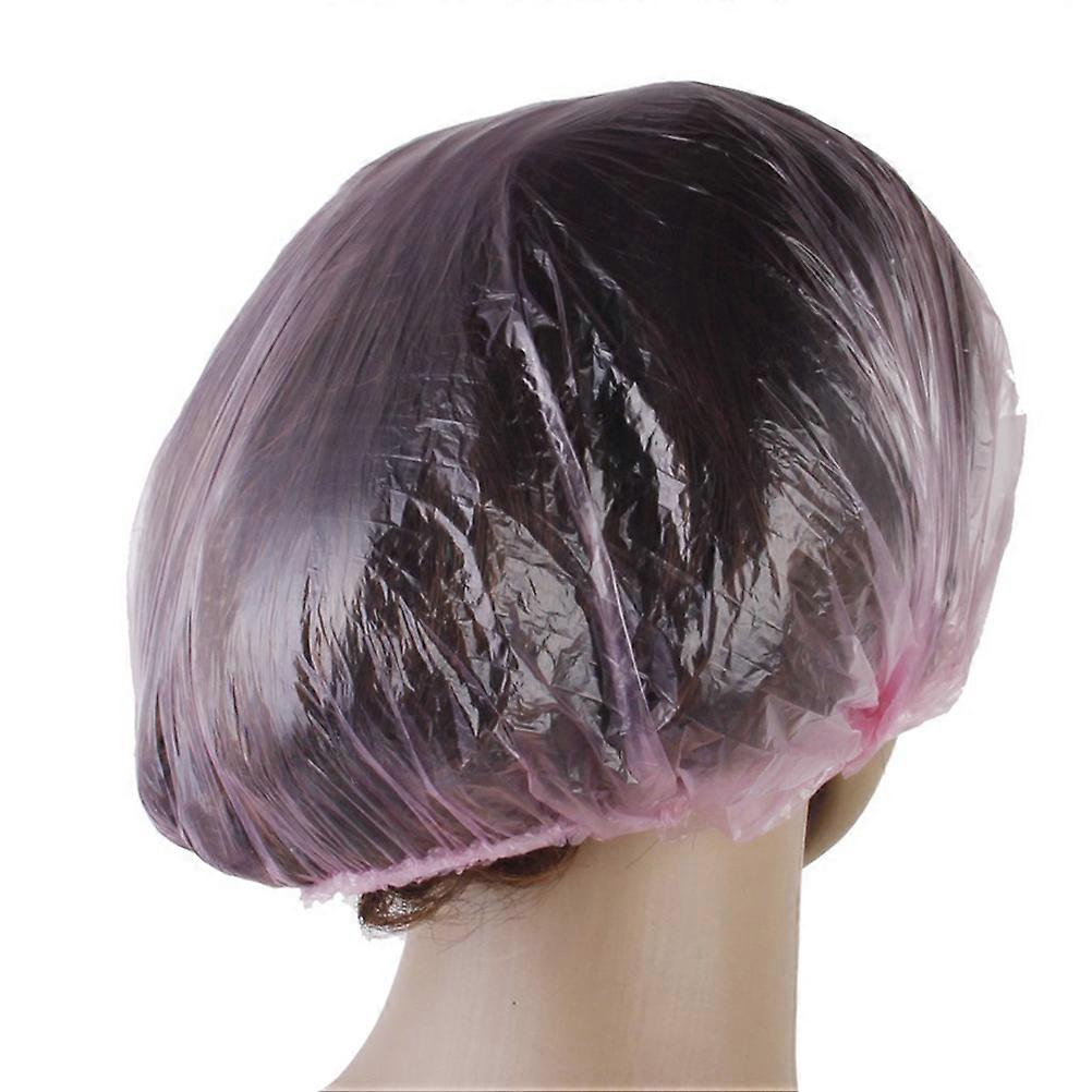 Pink Disposable Shower Caps Bathing Caps for Bathing Use 100Pcs Pack