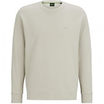 Boss Herren Raglan-Sweatshirt mit Ton-in-Ton-Logo und geripptem Kragen