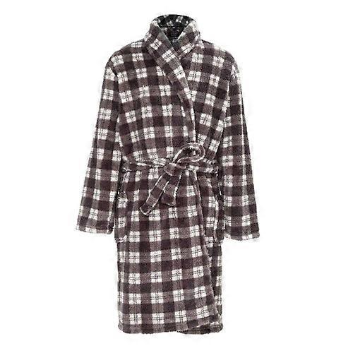 Howick Mens Checked Fleece Lounge Robe