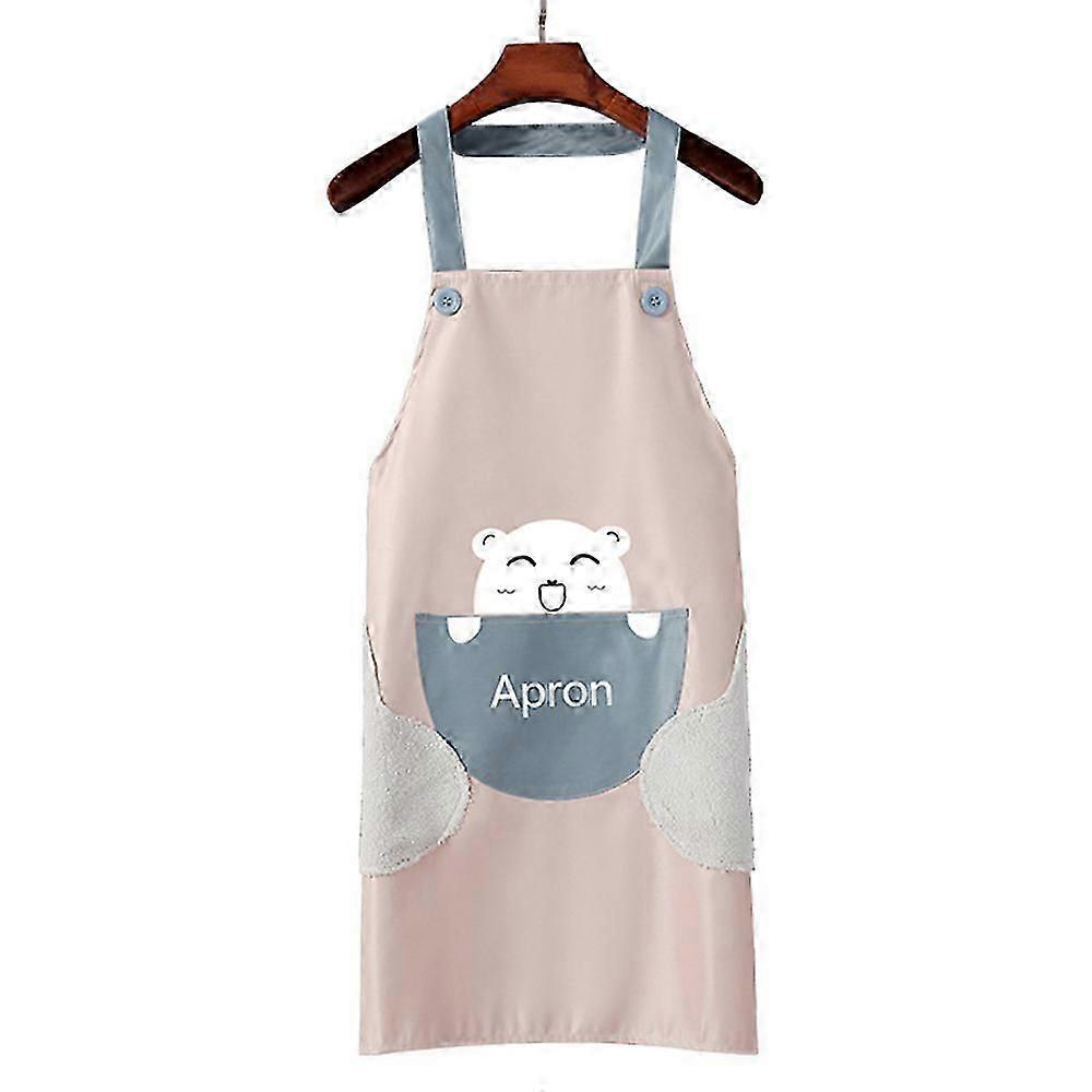 PVC Waterproof Kitchen Apron, Dirt-Resistant, with Multiple Pockets