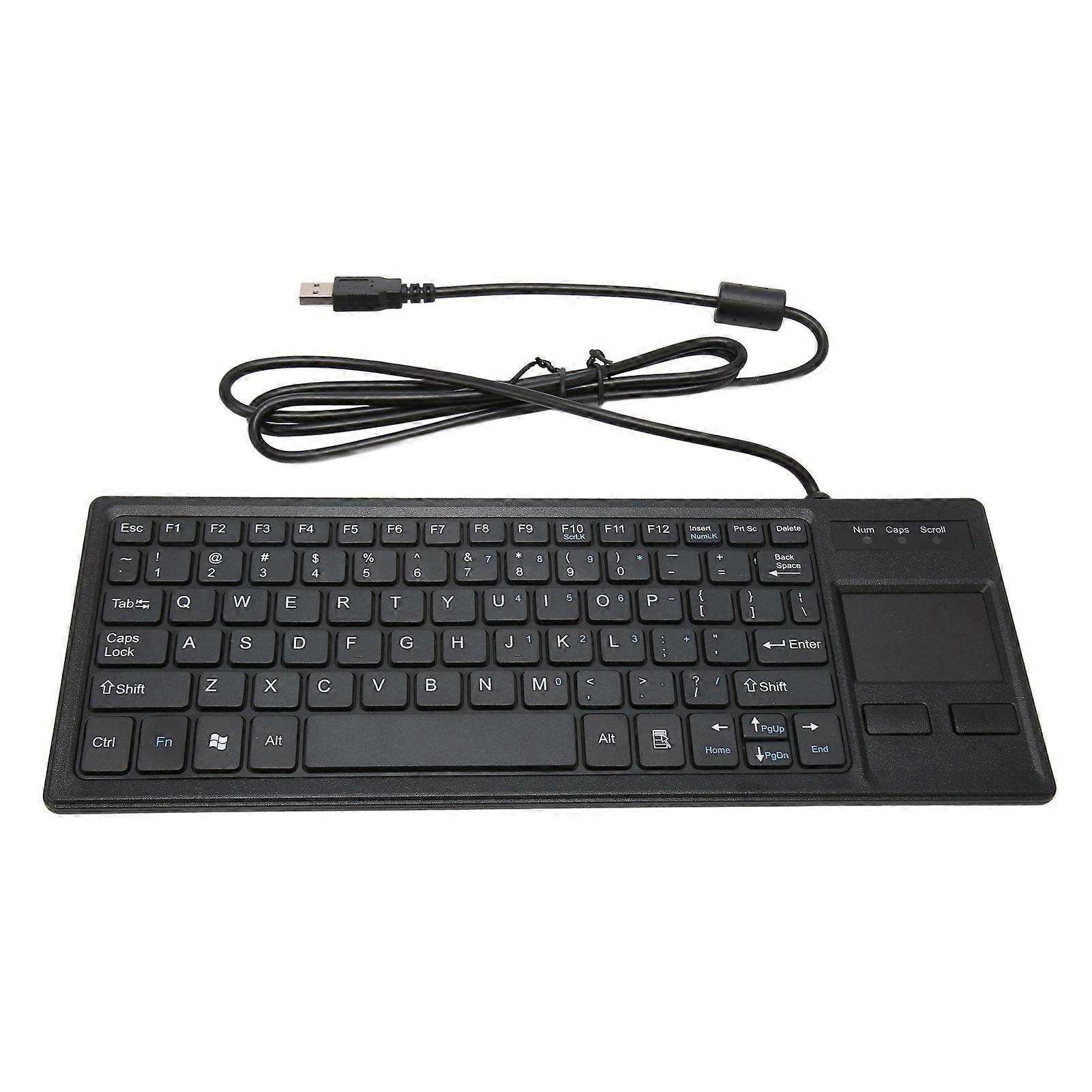 K 800 Keyboard with Touchpad Wired Ultra Thin Mini Compact Touch Keyboard with Function