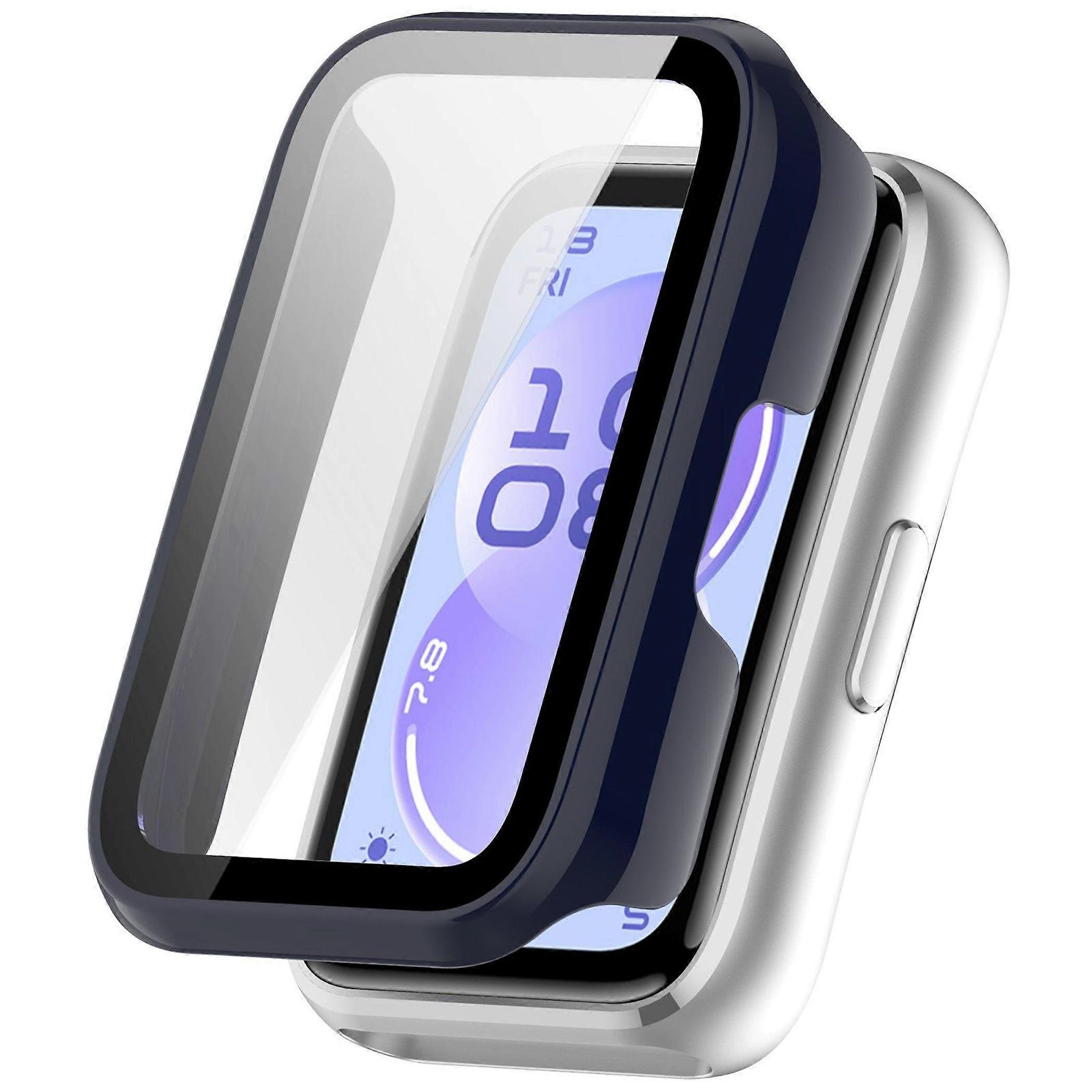 Smartwatch Case + Protective Glass for Huawei Band 11 / 11 NFC Protection 9H Blue