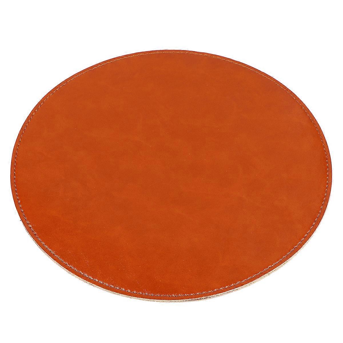 Round Mouse Pad Mouse Mat for Computer Light Brown