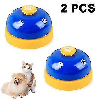 Dog Training Bell, Set Of 2 Dog Puppy Pet Potty Training Bells, Dog Cat Door Bell Tell Bell With Non-skid Rubber Base