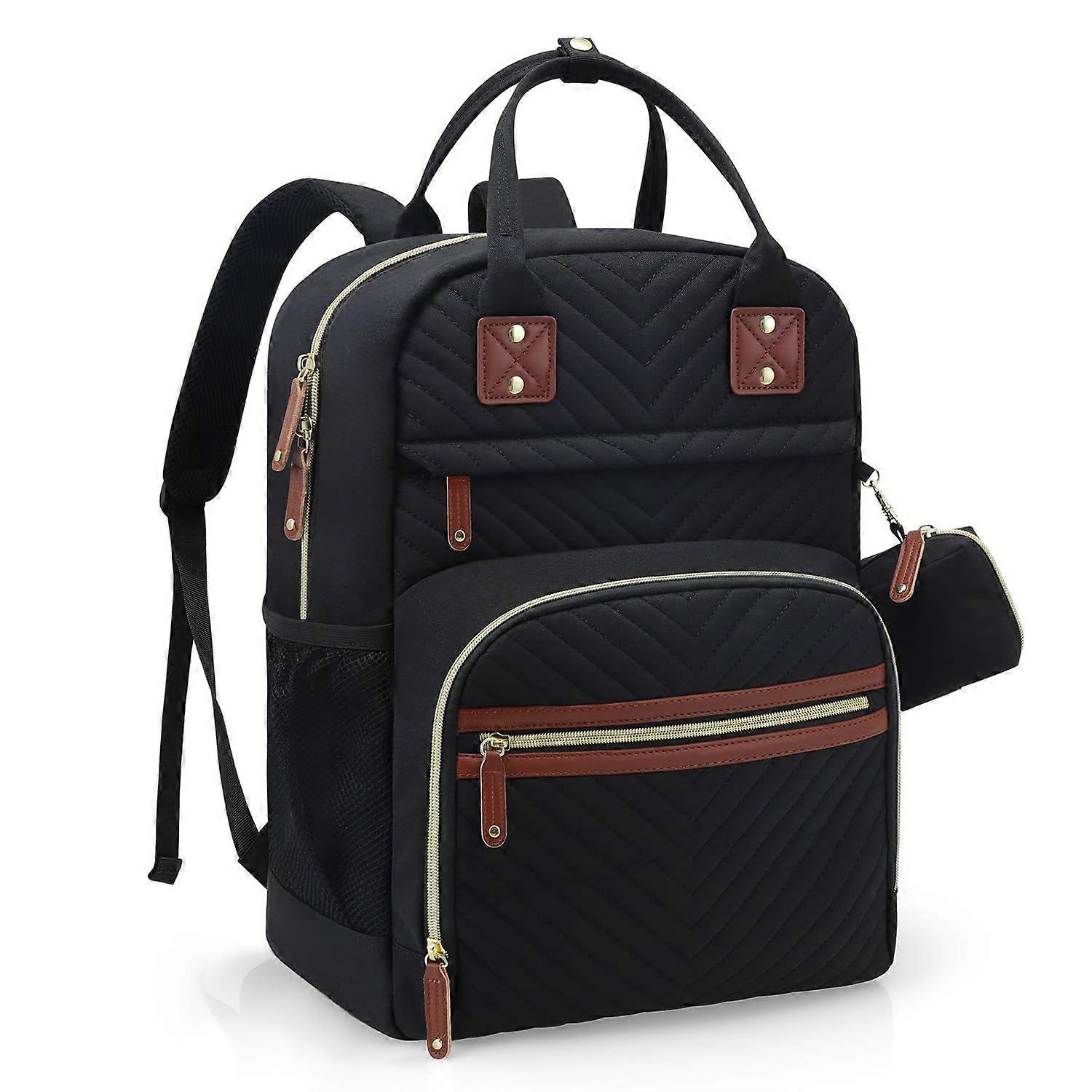 Diaper Bag Backpack, Baby Essentials Travel Tote, Multi-Function Waterproof Backpack with Stroller Straps & Pacifier Case