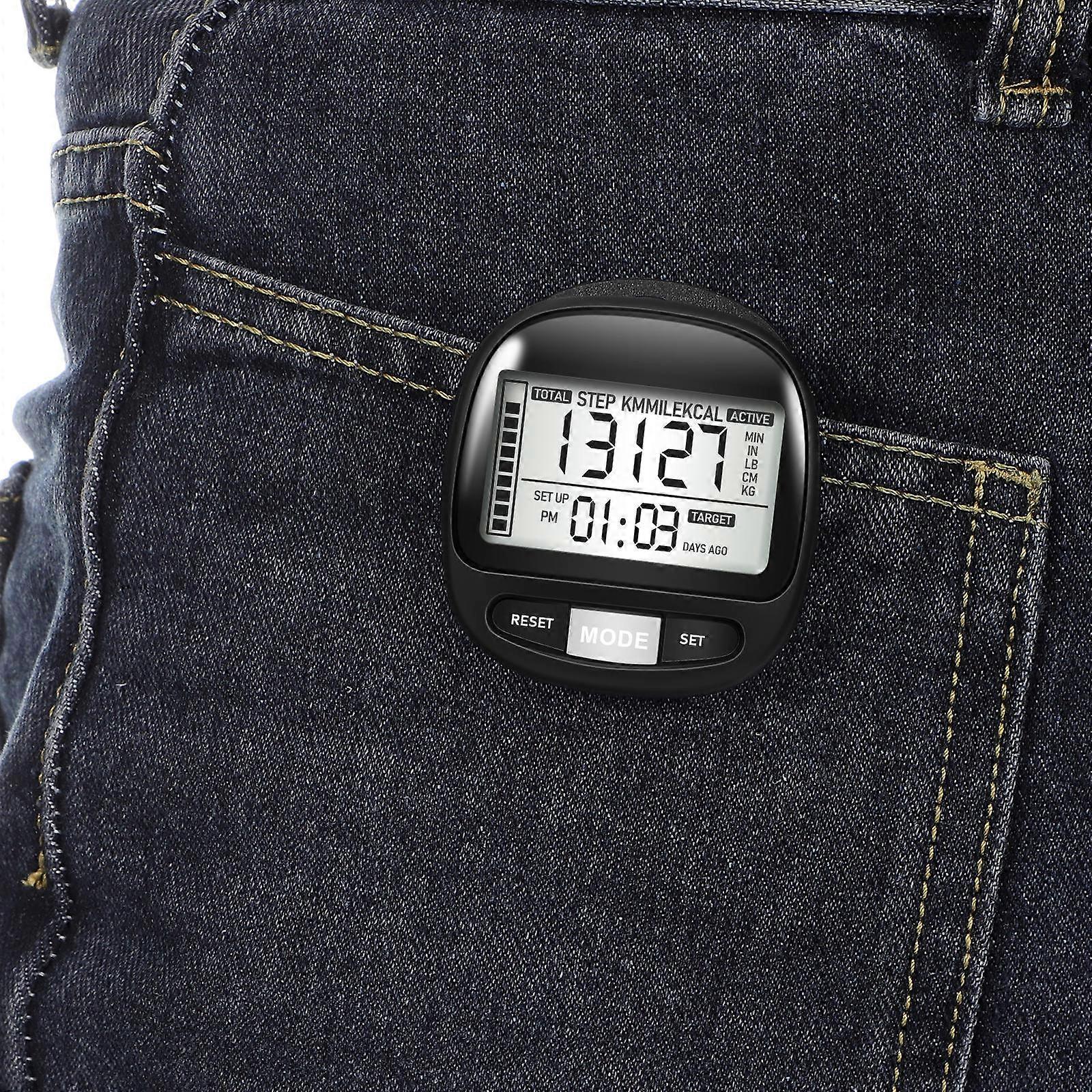 Walking Pedometer Portable Step Tracker Outdoor Pedometer Clip Walking Steps Counter