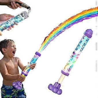 Glowing Rainbow LED Water Blaster, Firework Spray Water Soaker Toy for Pool Party, Outdoor Summer Water Games & Beach Fun