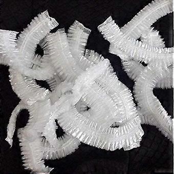 Lot de 50 bonnets de douche jetables en plastique transparent, protection des cheveux pour femmes et hommes