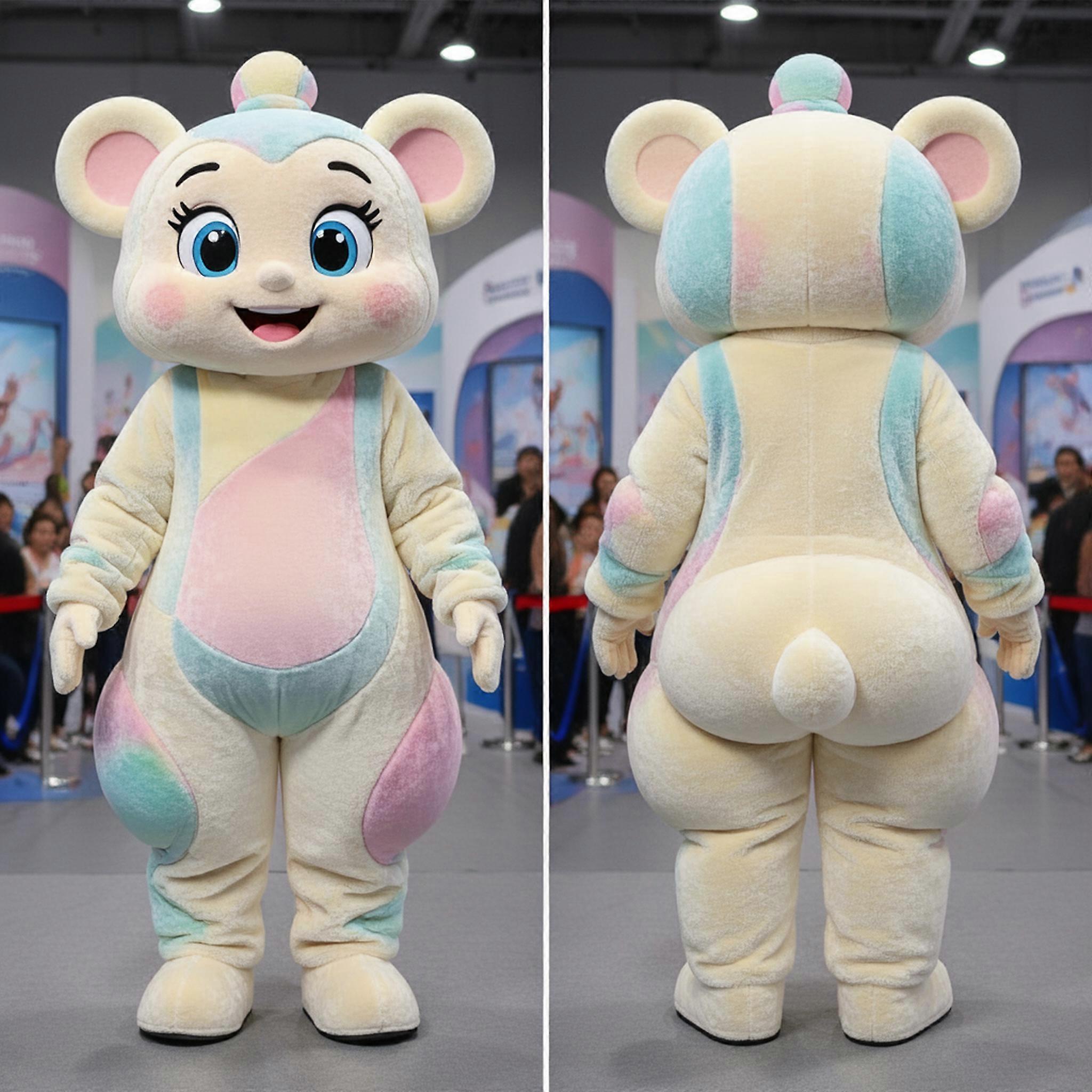 MASTICOT Cream Colored Graceful Acrobat Mascot