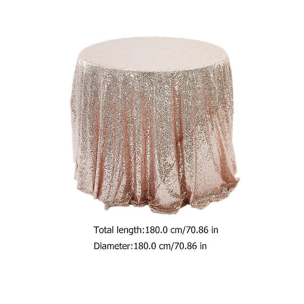 Sequin Tablecloth Decorative Table Cover for Wedding 2Pcs Set
