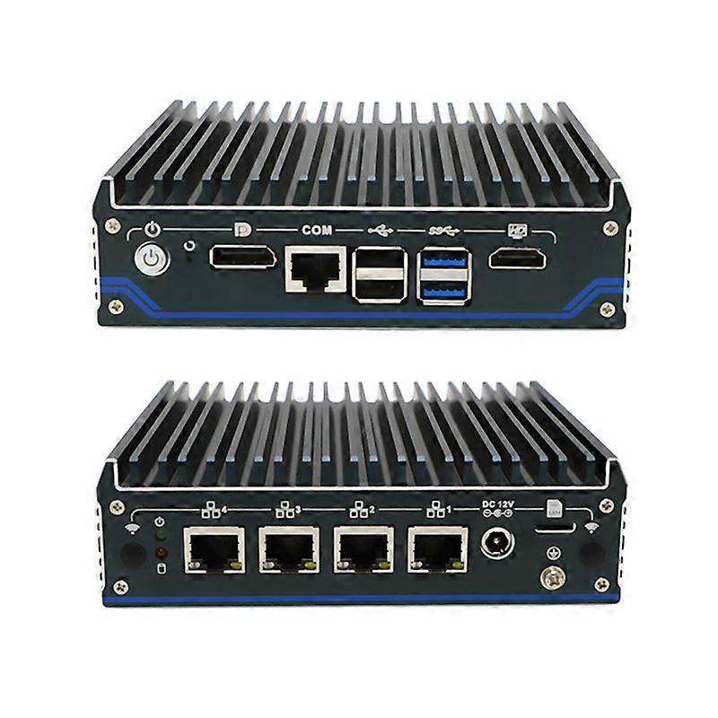 Intel Celeron J6412 Industrial Mini PC with Four Network Ports