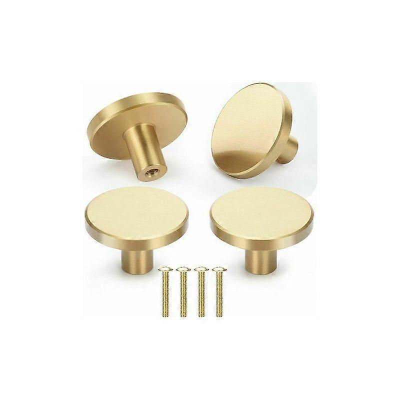 Brushed Gold Solid Brass Cabinet Knobs For Home Office