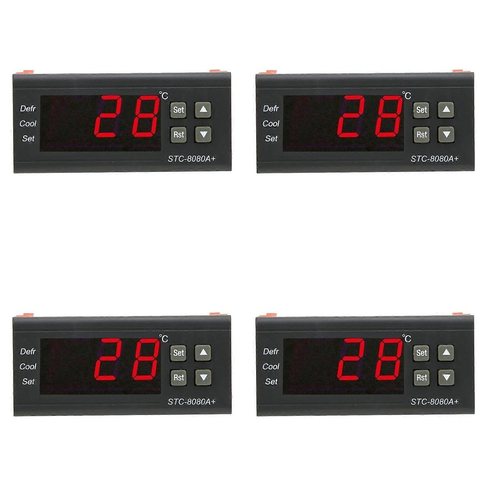4X Stc-8080A Digital Refrigerator Defrosting Alarming Temperature Controller Plastic Thermostat Controller