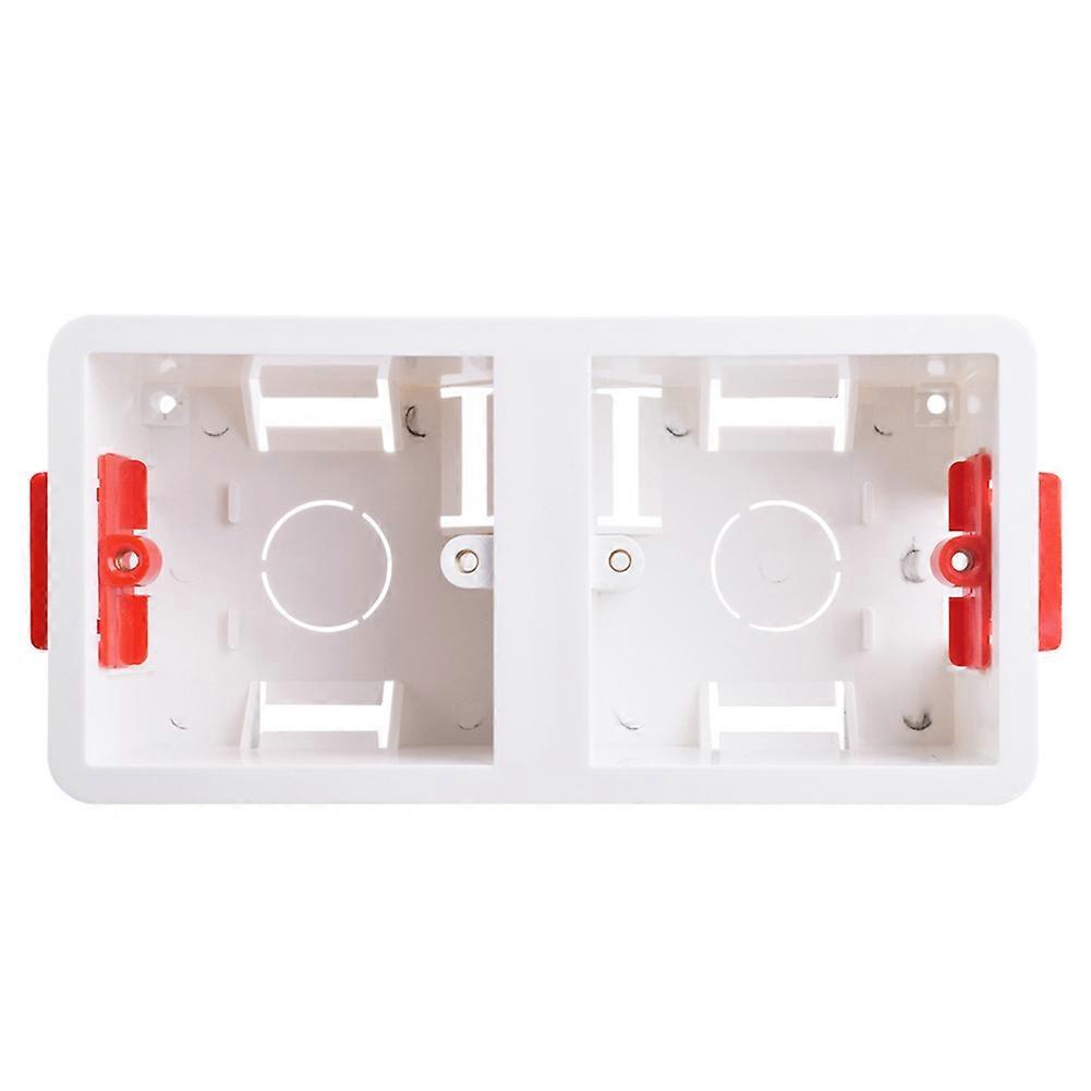 2pcs UK Standard 2x4/2x5cm Drywall Back Box - Concealed Socket & Switch Junction Box for Wall Installation