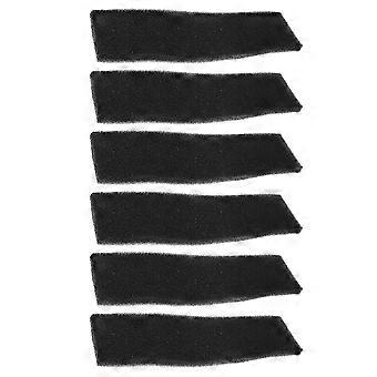 Schwarzer biochemischer Baumwollfilter für Aquarien, 6-teiliges Set