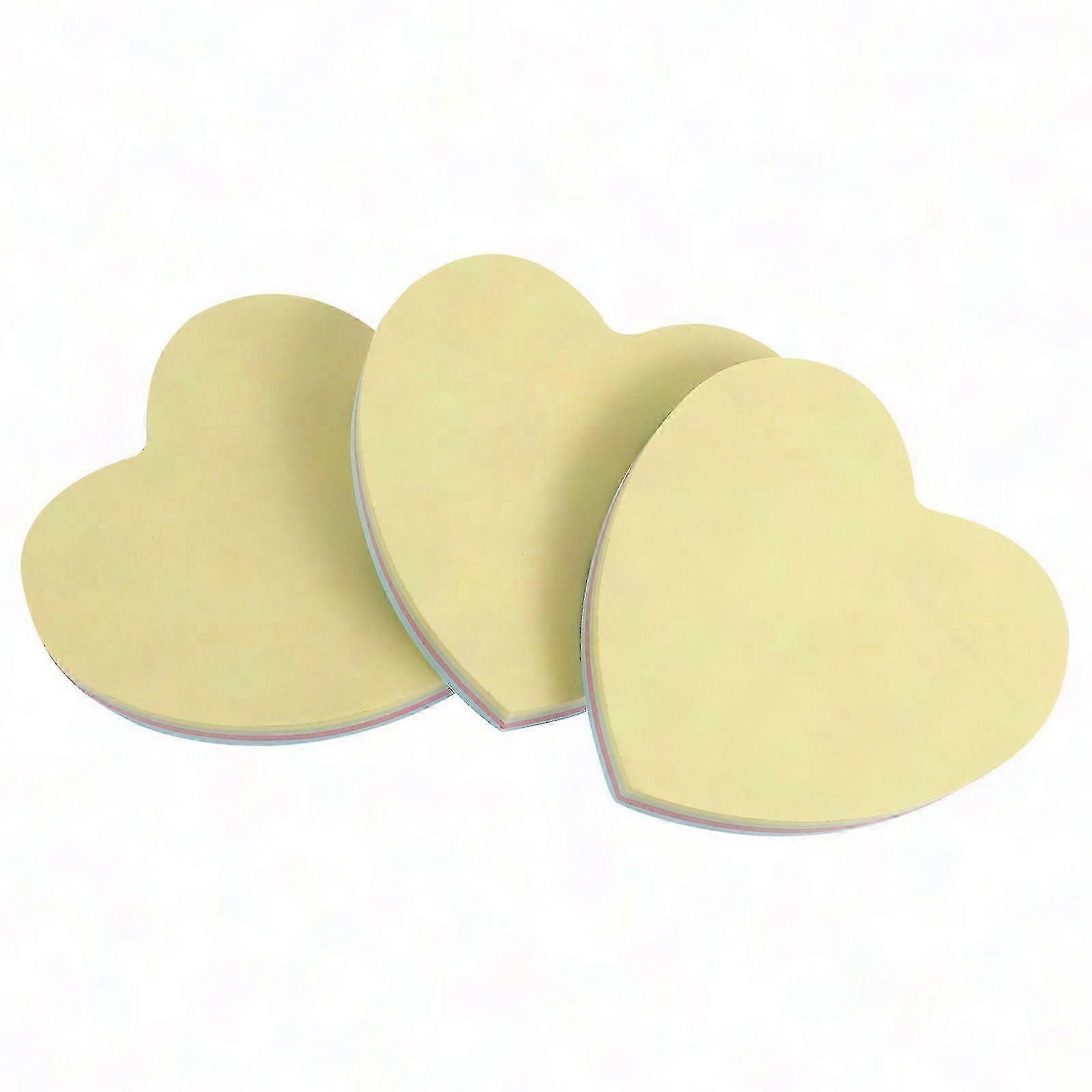 3 Pcs Heart Sticky Notes for Bookmarks, Post It Notes for Office & School