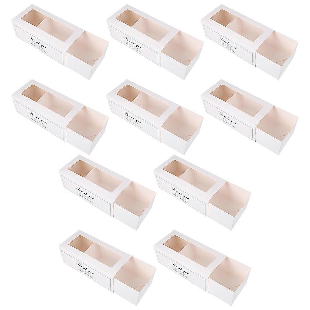 White Egg Roll Cake Packaging Box for Storage 1Set Paper Dessert Boxes