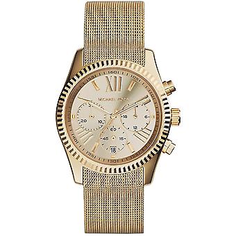 Mkors lexington Quartz Analog Women's Watch with Mk5938 Gold Plated Stainless Steel Bracelet