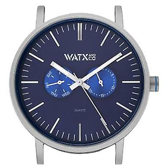 Watx & kleuren Basic Quartz analoge man horloge met WXCA2702 Cowskin armband