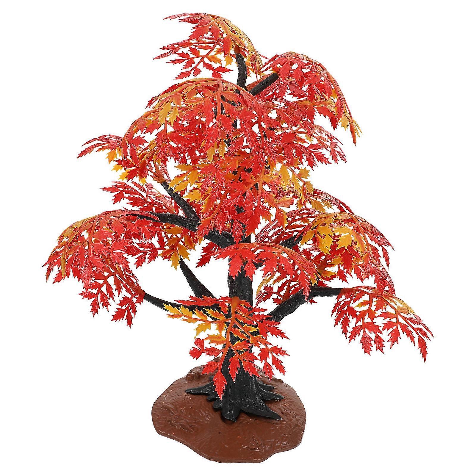Maple Tree Shaped Ornament Creative Tree Model 2Pcs for Desk Display