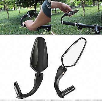 Wide-Angle Safety Rear View Bicycle Handlebar Rearview Reflector with Glass Lens