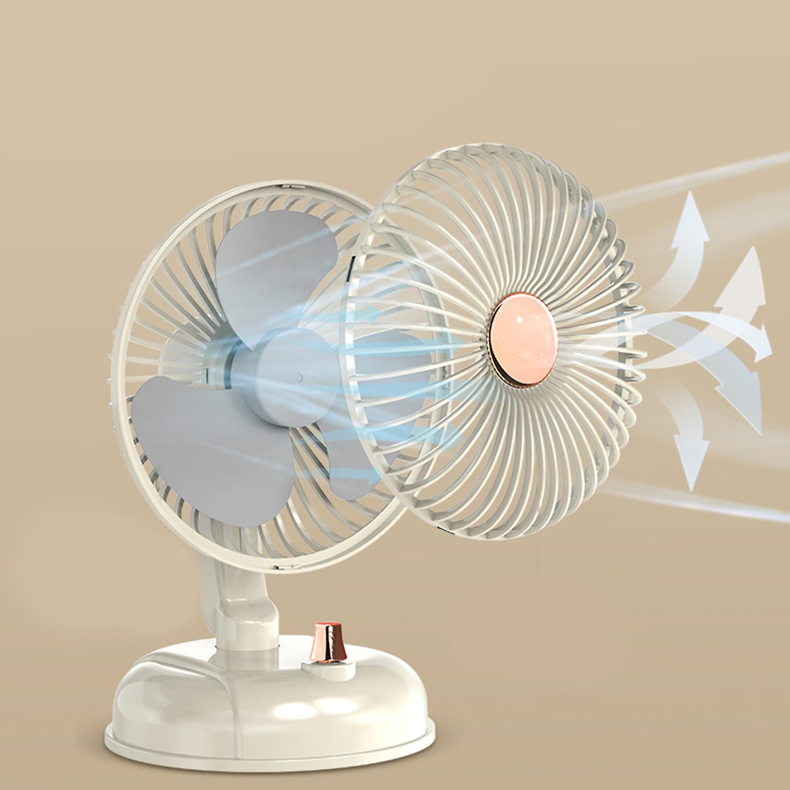 Mini Desk Fan Type C Powered Desktop Fan Powerful Strong Airflow Work ...