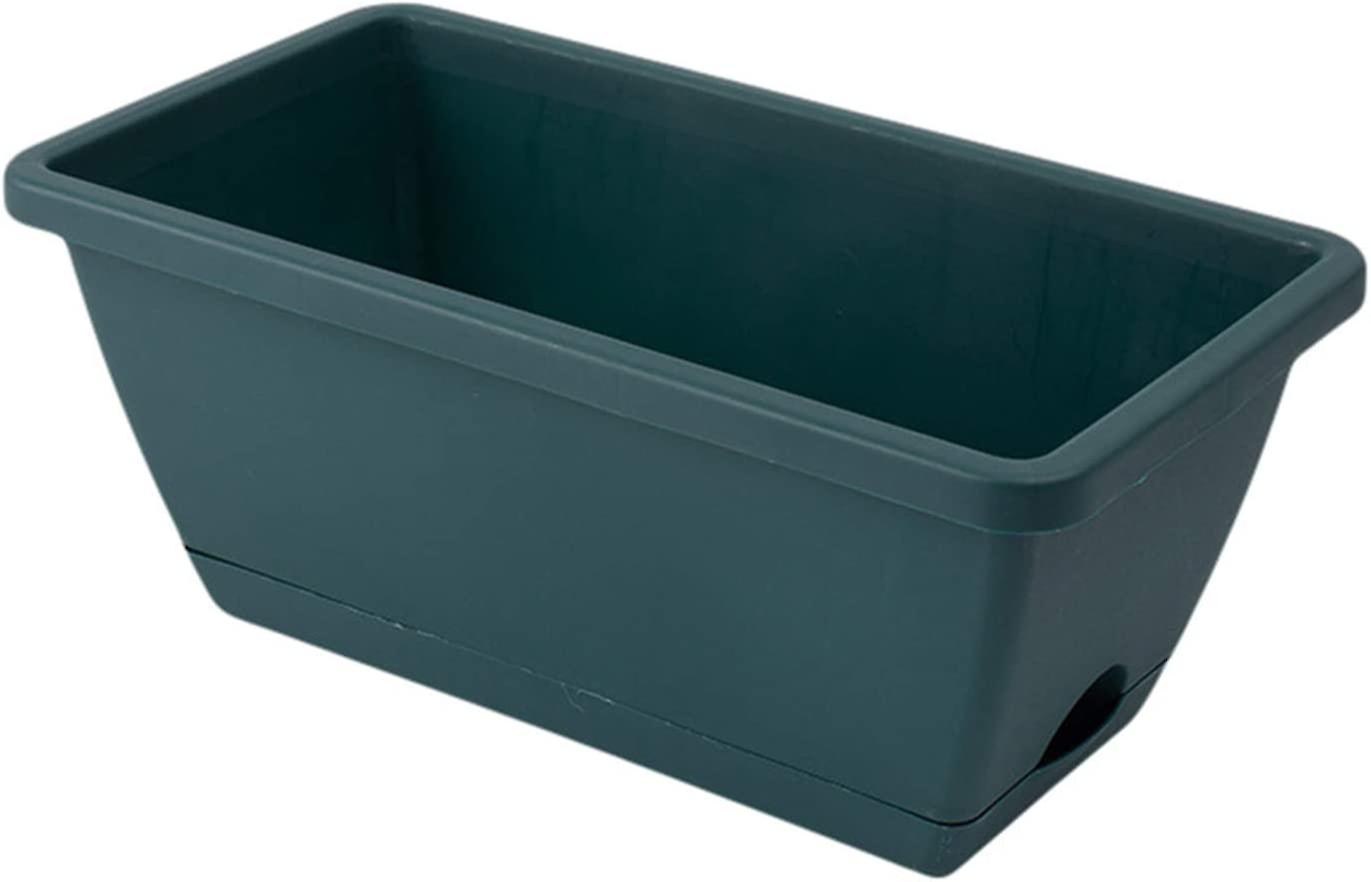Rectangular PP Plastic Planter with Cato Watering - For Growing Flowers, Vegetables, Fruits - Blue