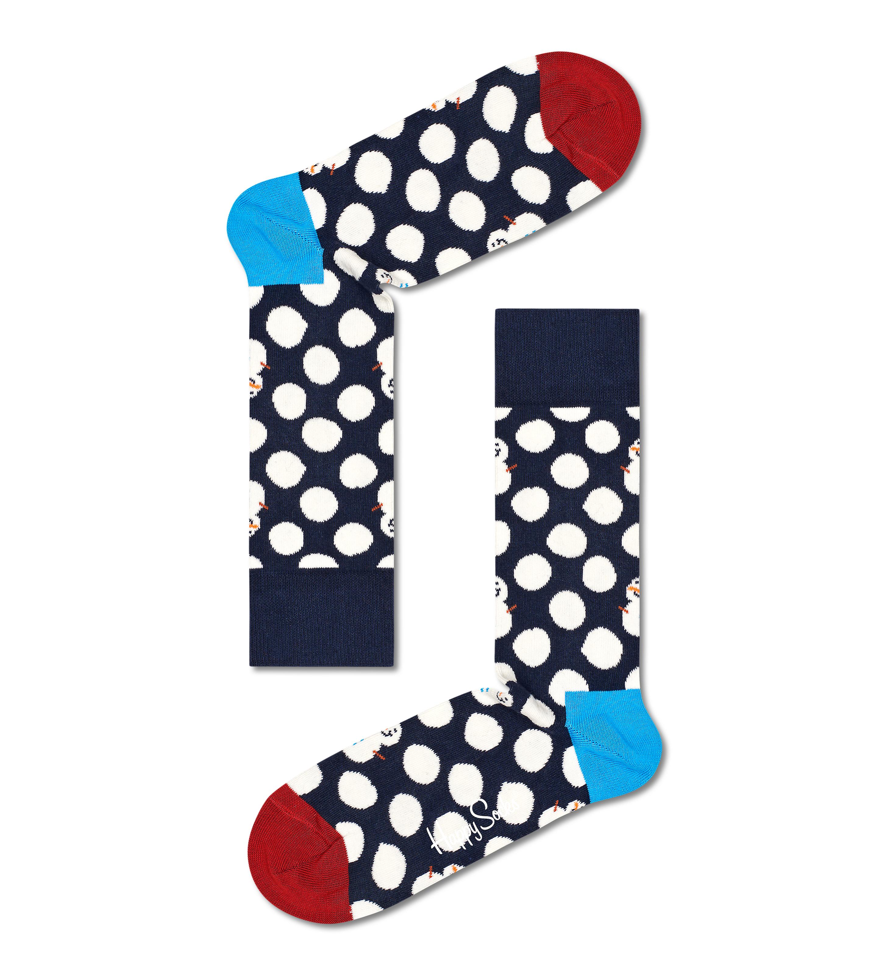 Happy Socks Big Dot Snowman Sock - Blå