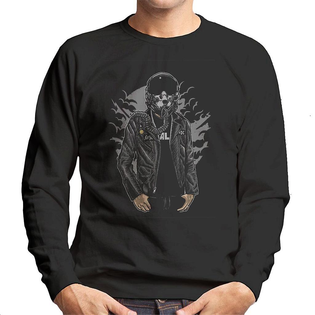 Sky Fighter lederen jas mannen Sweatshirt