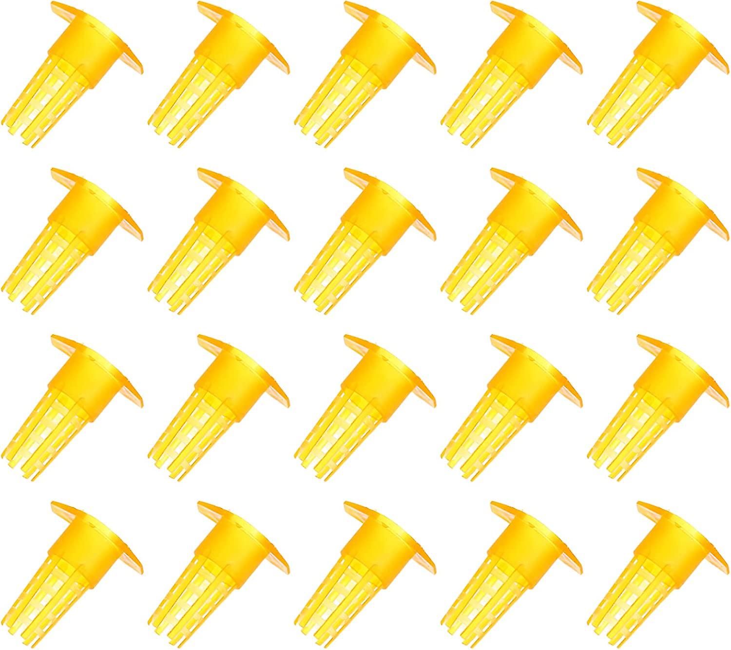 100Pcs Plastic Queen Cage Cover Beekeeping Supplies Protect Queen Cell