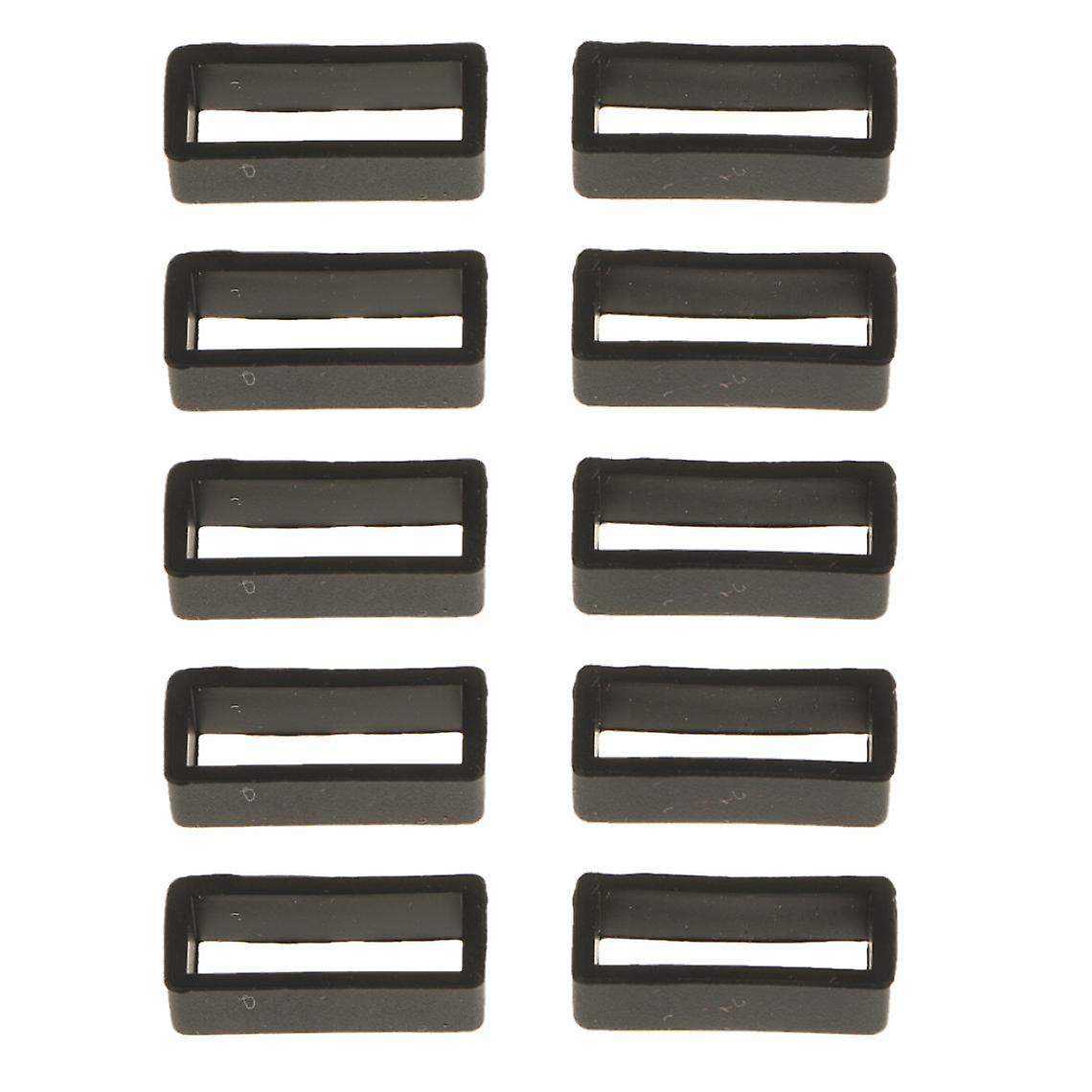 10pcs Black Watch Strap Loop 18mm