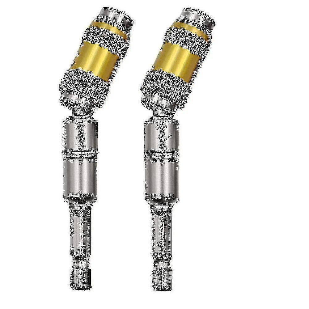 2pcs Magnetic Drill Head Bracket, Magnetic Pivot Drill Head Bracket, Magnetic Hexagonal Handle Adap