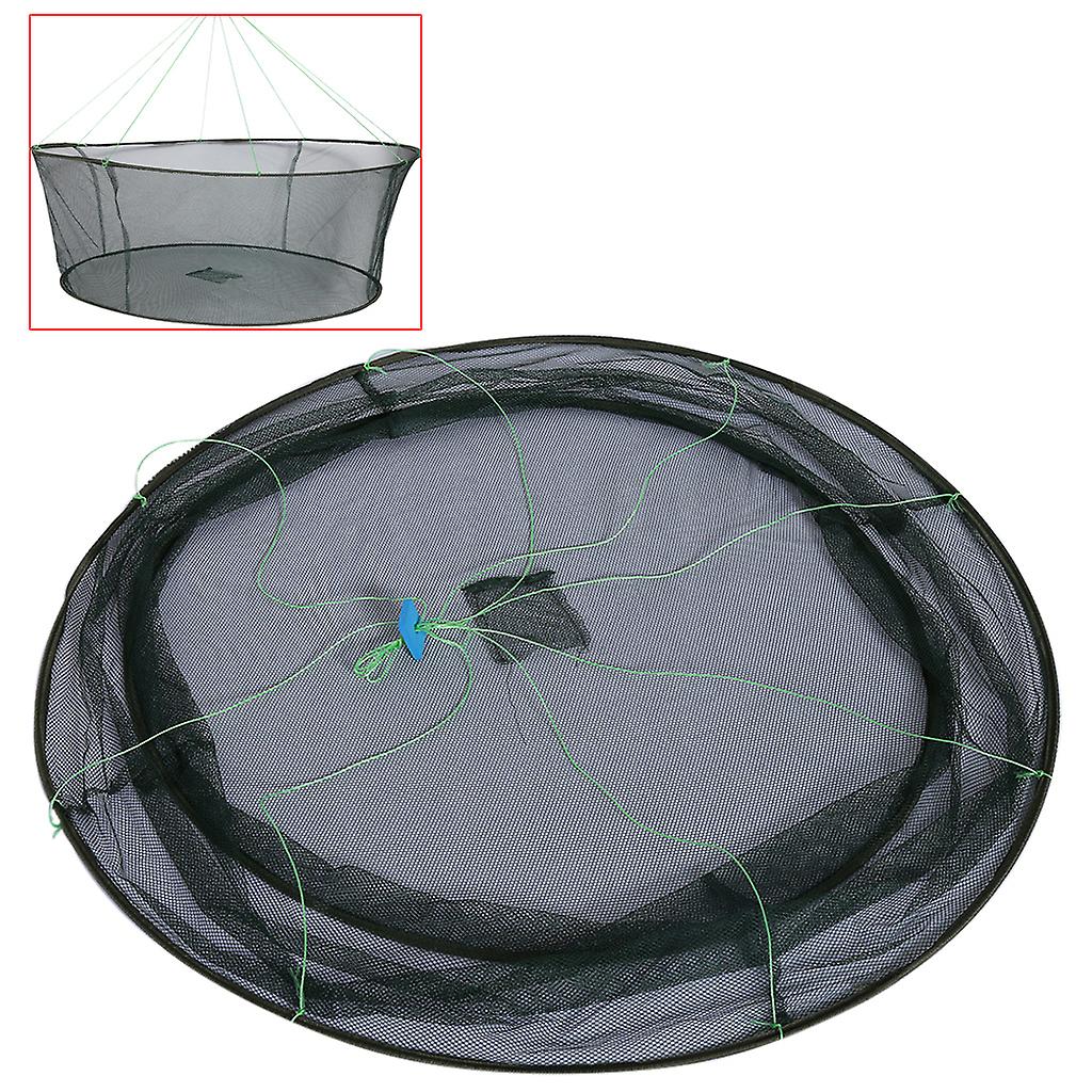 Pliable Rond Filet de pêche Acier inoxydable Profondeur de cadre Portable Net Pole Fishing Net