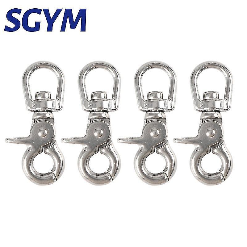 4pcs Stainless Steel 316 Webbing Bag Trigger Swivel Lobster Clasps Clips Snap Hooks Weave Paracord L