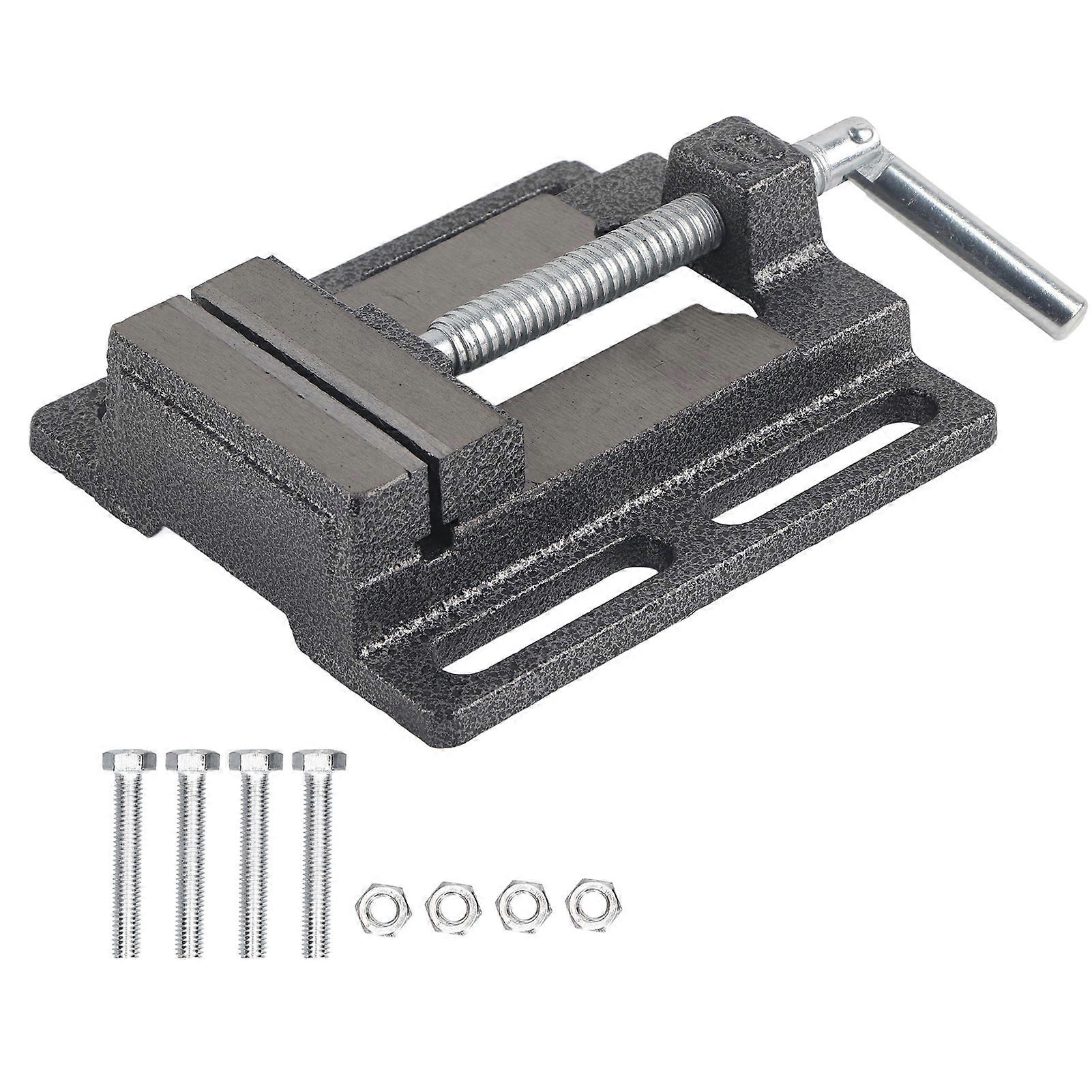 Heavy-Duty Drill Press Vise, Secure Clamp For Workpieces Ensuring Precision, Smooth Jaw Movement, Professional Design For Industrial Applications