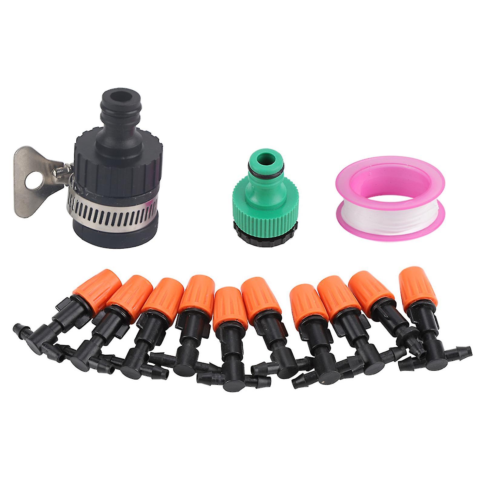 Drip Irrigation Set For Automatic Watering, High Quality Plastic Misting Nozzles, 15 Meter