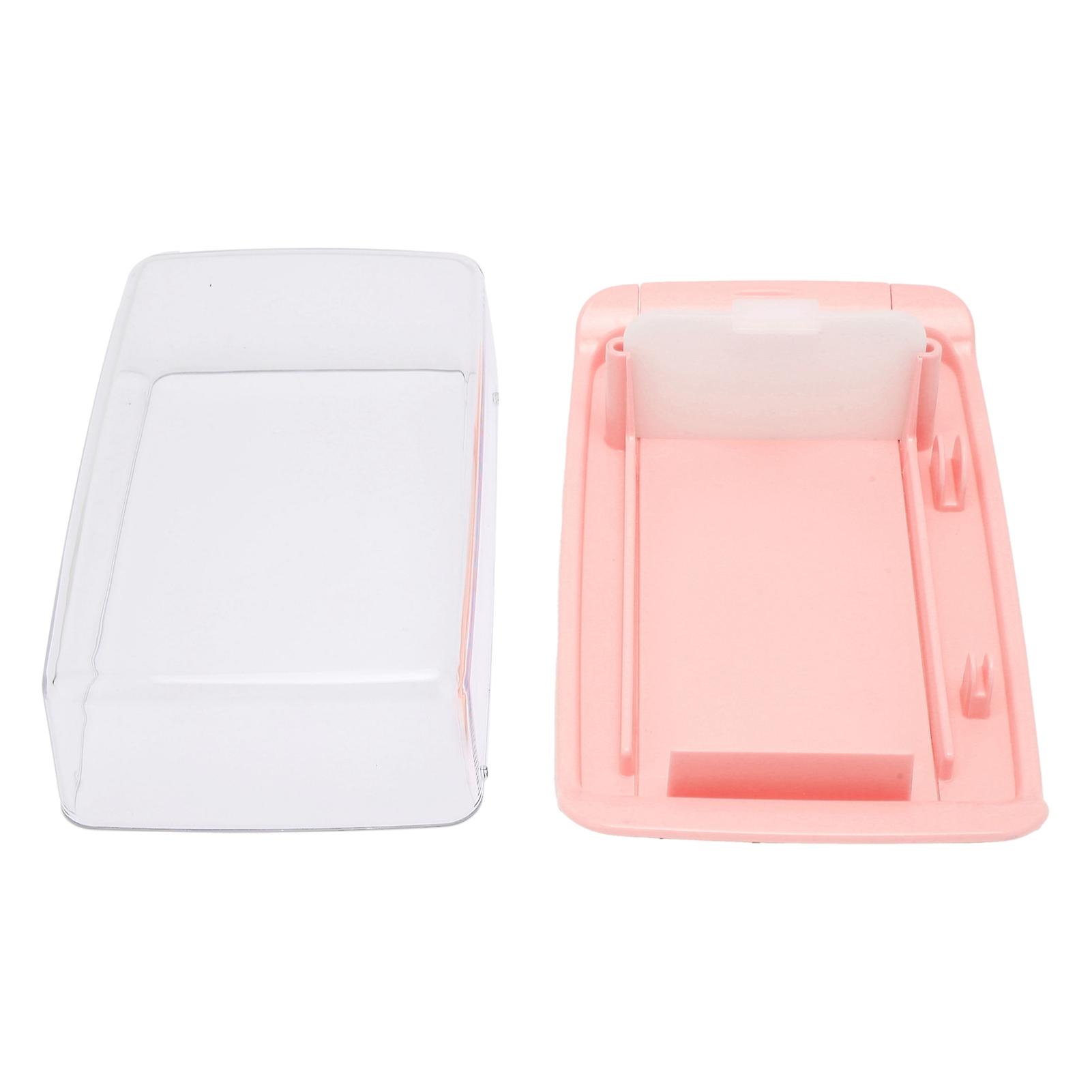 2 in 1 Rectangular Butter Cutting Box Concealed Cheese Storage Box for Home Restaurant KitchenPink 