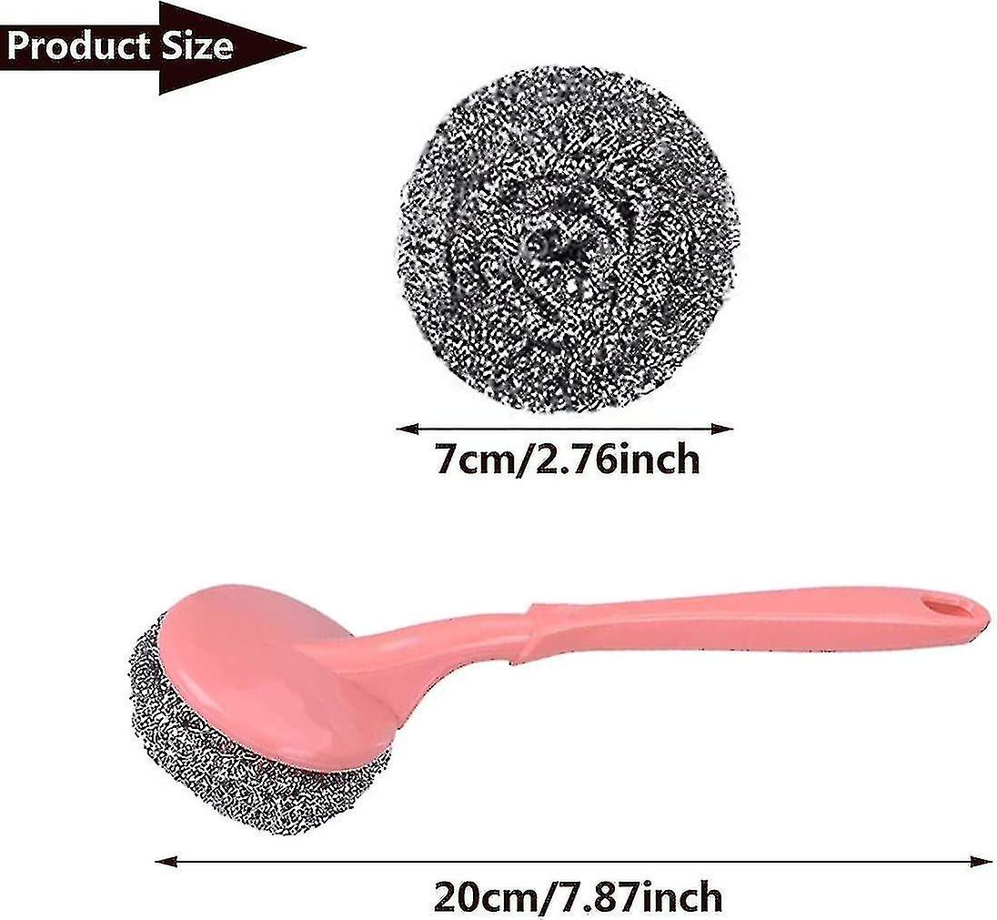 20個のステンレス鋼スクレイピングスポンジ皿ブラシ、キッチンクリーニングツールと互換性のある2個