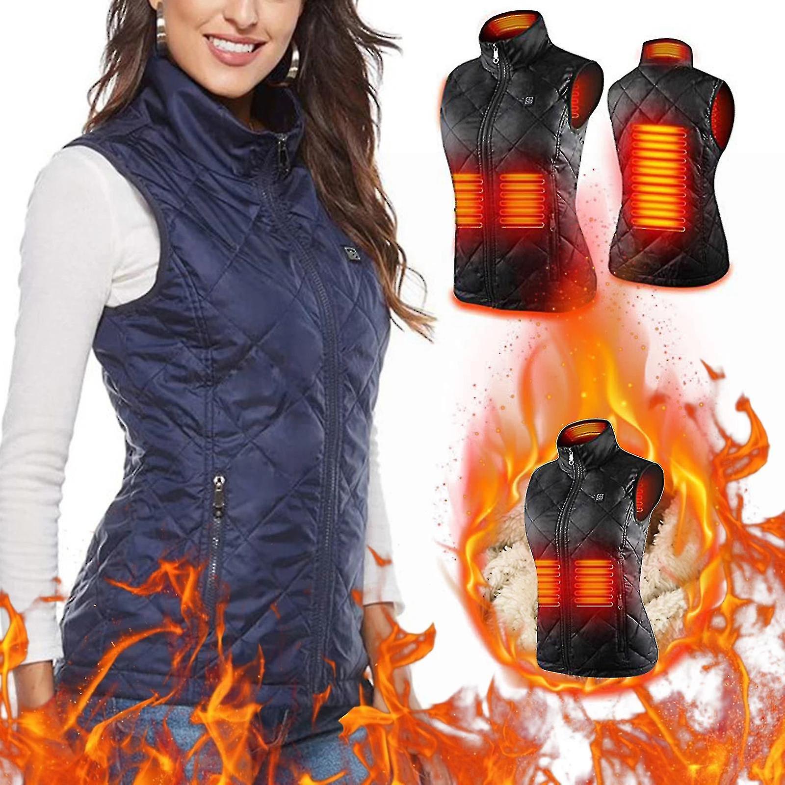 Kvinnors värmeväst höst och vinter bomullsväst USB infraröd elektrisk värmedräkt kvinnor flexibel termisk vinter varm jacka