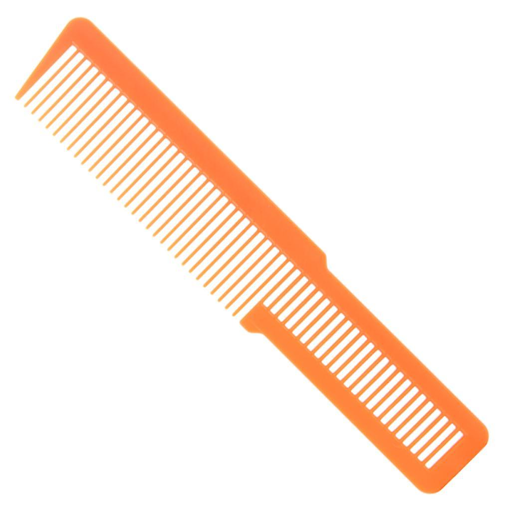 Barber Comb Flat Top Clipper Comb - Small 8" Long - Clipper Comb Orange
