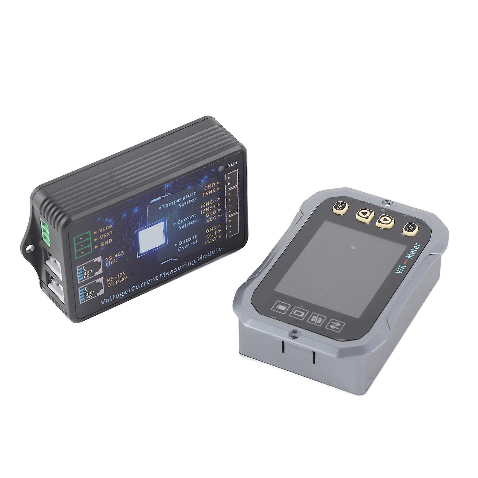 100A Smart Battery Monitor with Shunt Color Screen RV Coulombmeter Voltage Current Power Capacity Meter 